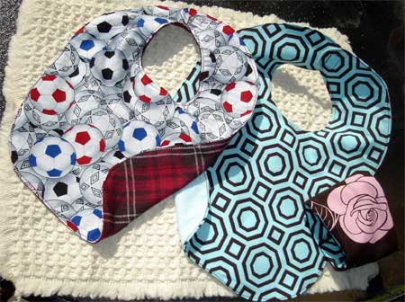 Baby Bibs with matching coffee cuff
