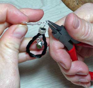 Demonstrating Horse Hair Earrings