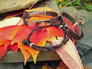 hwbr1 Two bracelets with engraved nameplates and adjustable bracelet.