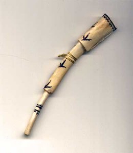 I made a 3-part turkey bone whistle for my dad.