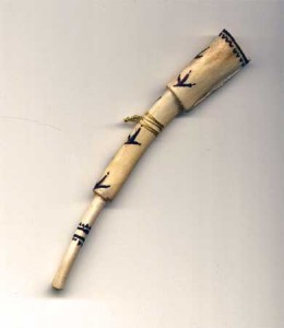 twhistle2 I made a 3-part turkey bone whistle for my dad.