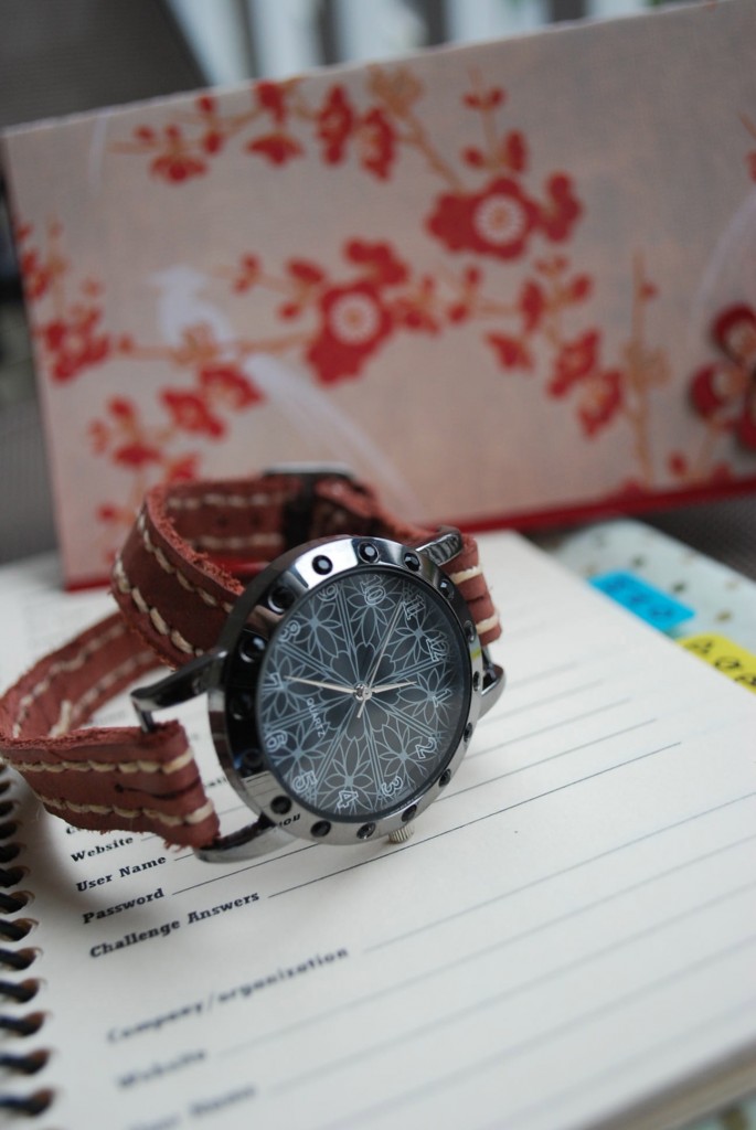 DSC_0225 Double wrap watch, password journal and handmade card.