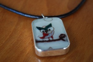 Resin Owl Pendant 1